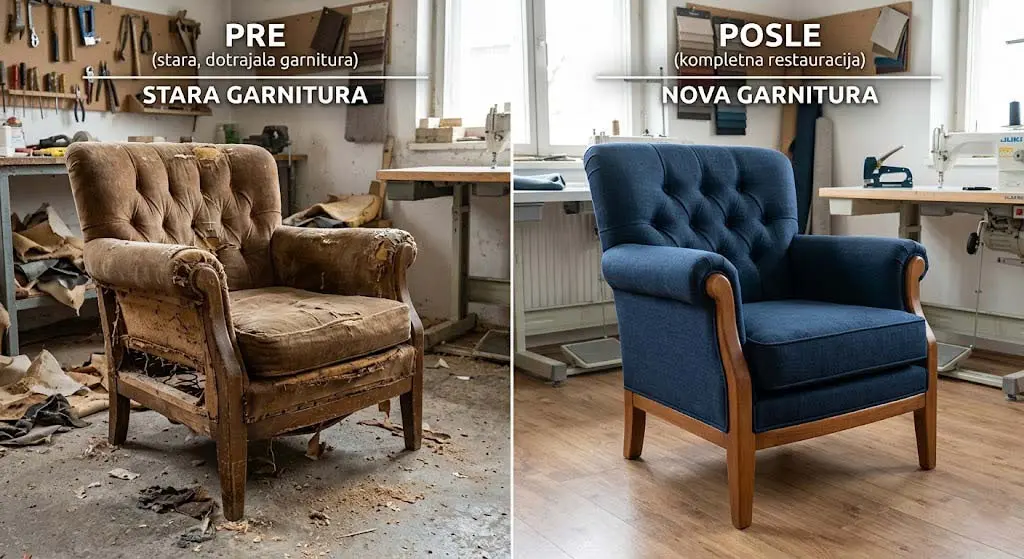Pre i posle: restauracija stare garniture iz 80-ih